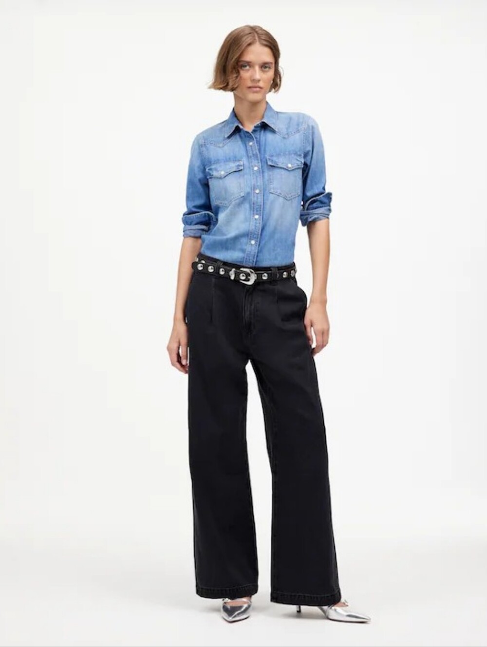 Madewell The Harlow Wide-Leg Jean: Airy Denim Edition 29 In Hollenbeck Wash